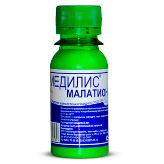 Инсектицидное средство "Медилис Малатион" (педикулицид) от вшей и других паразитов (50 мл)