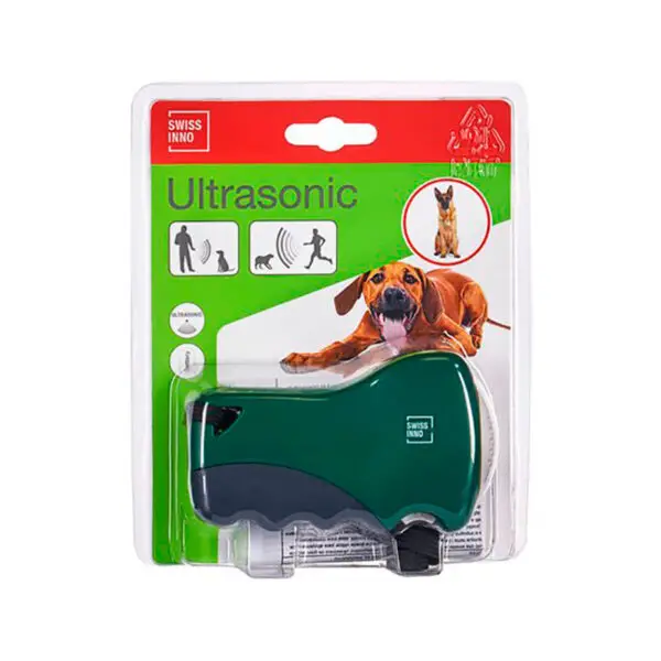 Упаковка ультразвукового карманный отпугивателя собак от Swissinno Solutions