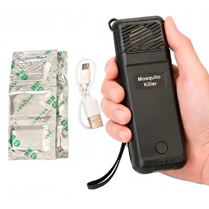 Карманний MOSQUITO KILLER USB 24660 фумігатор+ліхтарик+павербанк) 3 в 1 і репелентні пластини